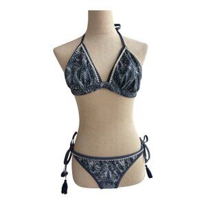 VENUS Tassel Tie Bikini Set Size 12 - Halter Top & Side-Tie Bottoms (2621-1)